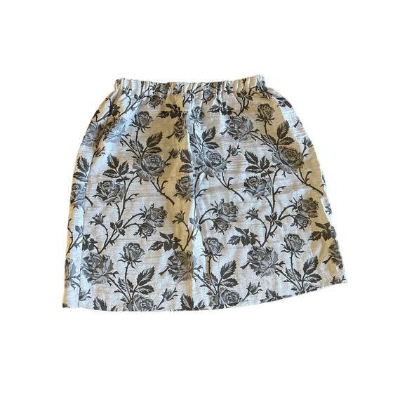 Vintage Handmade Silky Brocade Skirt Size M (8/10) Y2K 90s Mini Elastic Waist - Picture 1 of 8